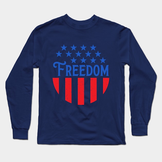 Freedom flag Long Sleeve T-Shirt by whantz1165